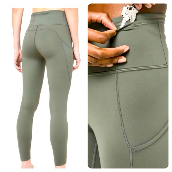 lululemon athletica Pants - 🍂NWT Lululemon Nulux 25” Run Tight. Color: Carbon Dust. Size: 12